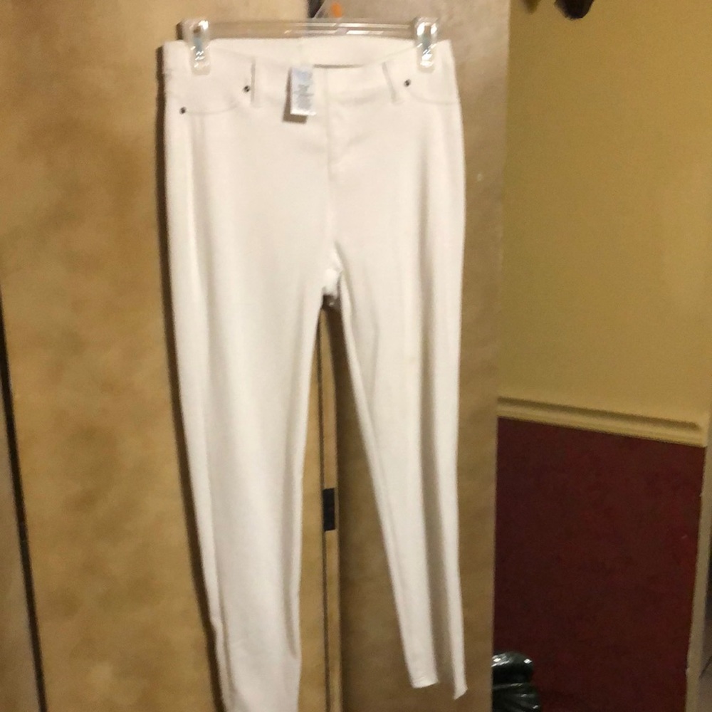 White pull on pants wore once